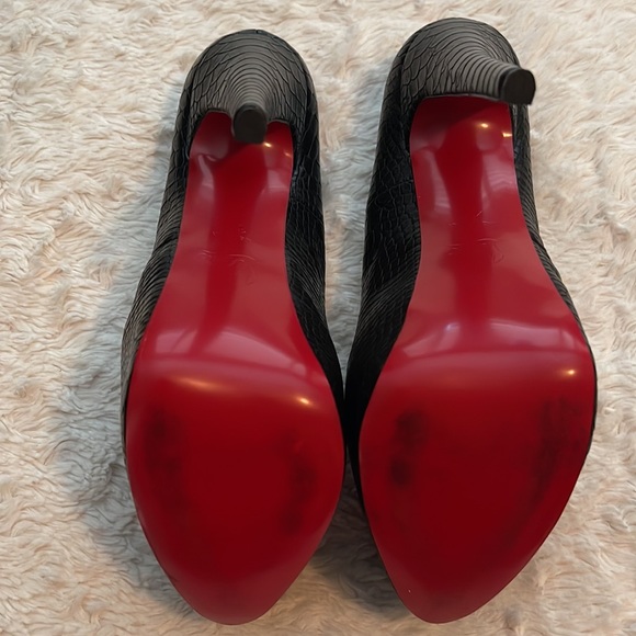 Christian Louboutin Daffodile Python Black Heels Size 40 - Picture 9 of 10